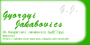 gyorgyi jakabovics business card